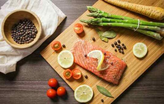 Pescado y verduras